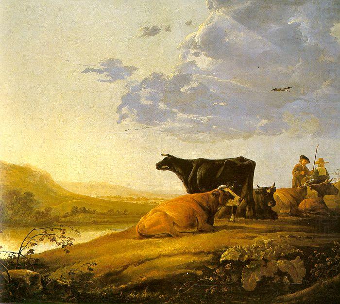 Aelbert Cuyp Young Herdsman with Cows by a River china oil painting image